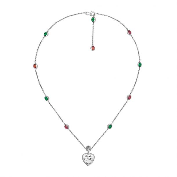 gucci blind for love heart necklace