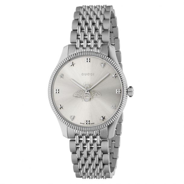 Gucci G-Timeless Slim Silver Dial 