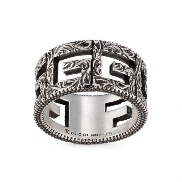 gucci g cube silver ring