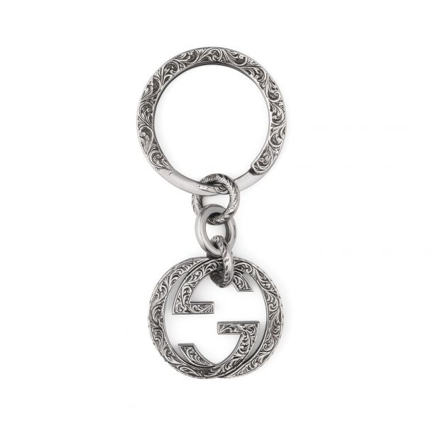 slump Politik middelalderlig Gucci Silver Interlocking G Keyring | REEDS Jewelers