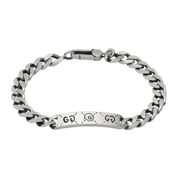 Men's Sterling Silver Motif Chain Bracelet | Jewelers