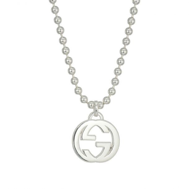 gucci interlocking g charm in silver