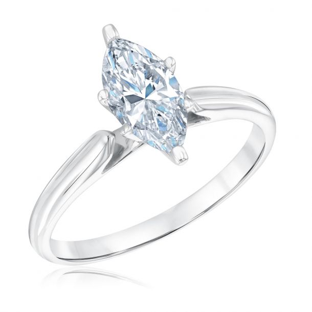 Heritage Marquise Diamond Solitaire Engagement Ring 1ct Reeds Jewelers
