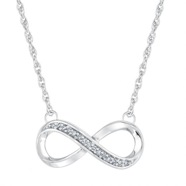 Infinity Diamond Necklace 1/10ctw