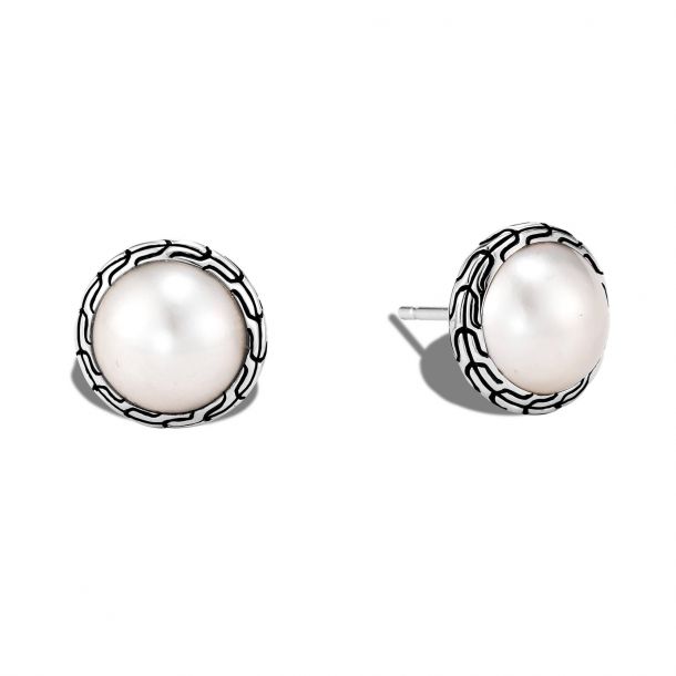 10mm Freshwater Cultured Pearl Classic Freshwater Cultured Pearl Solitaire Studs Earrings for Women