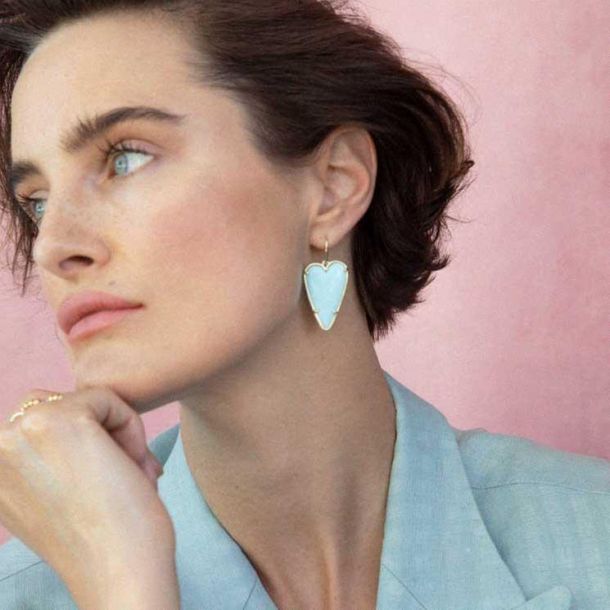 Kendra Scott Ansley Heart Drop Earrings 