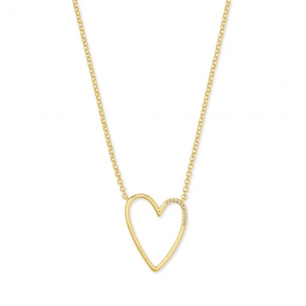 Kendra Scott Ansley Heart Pendant Necklace, GoldPlated REEDS Jewelers