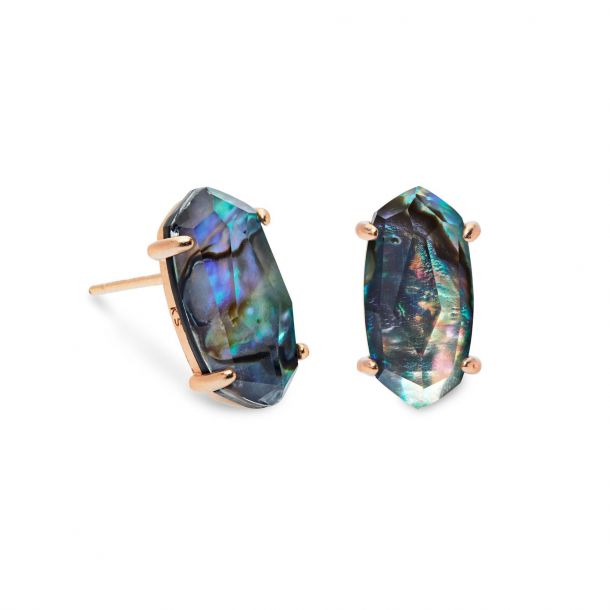 Abalone shell stud earrings