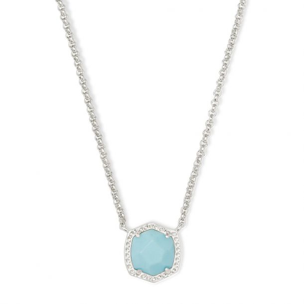 Kendra Scott Davie Pendant Necklace in Light Blue Magnesite | REEDS ...