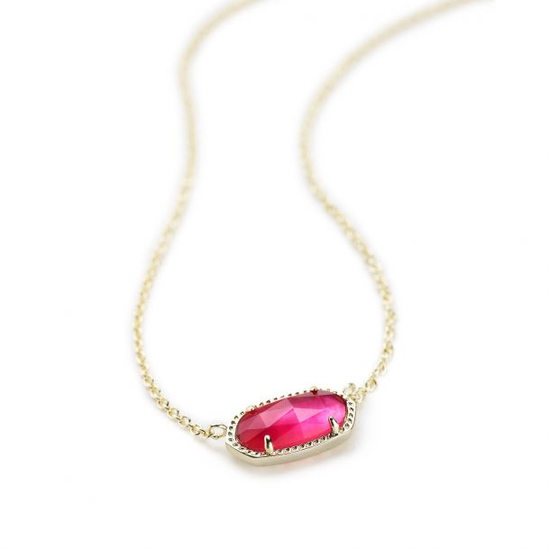Kendra Scott Elisa Pendant Necklace In Berry Illusion Reeds Jewelers