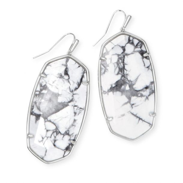 White Howlite Earrings