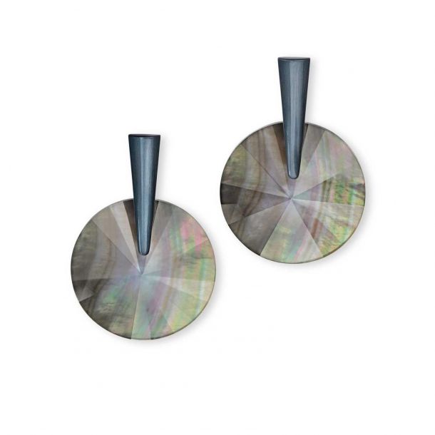 Kendra Scott Jolie Drop Earrings In Indigo Illusion Navy Gunmetal Plated Reeds Jewelers
