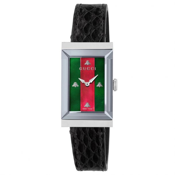 Ladies Gucci G Frame Black Leather Strap Watch Ya147403 Reeds Jewelers