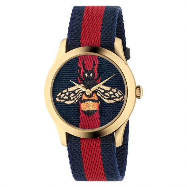 Ladies Gucci G Timeless Blue And Red Bee Watch Ya1264061 Reeds Jewelers