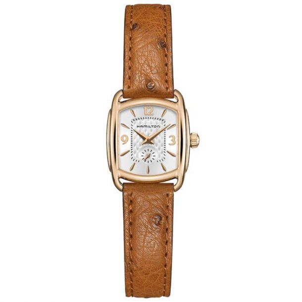 Ladies' Hamilton Bagley Quartz Brown Leather Strap Watch H12341555