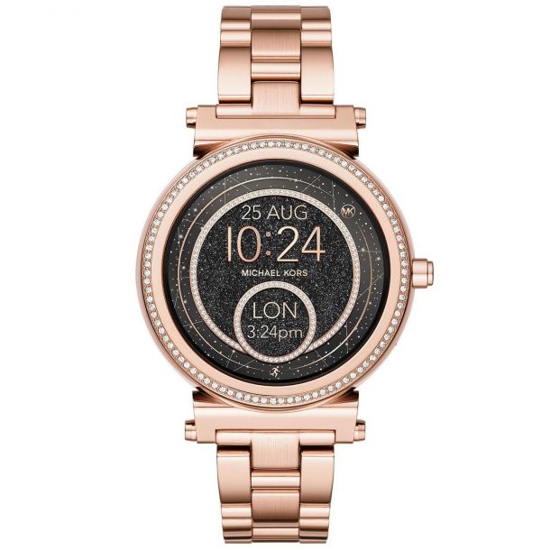 mk rose gold smart watch