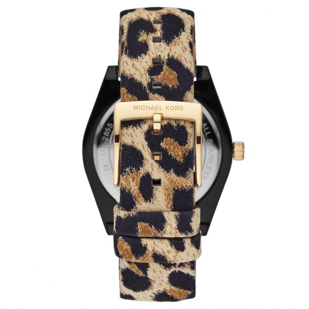 michael kors leopard print watch