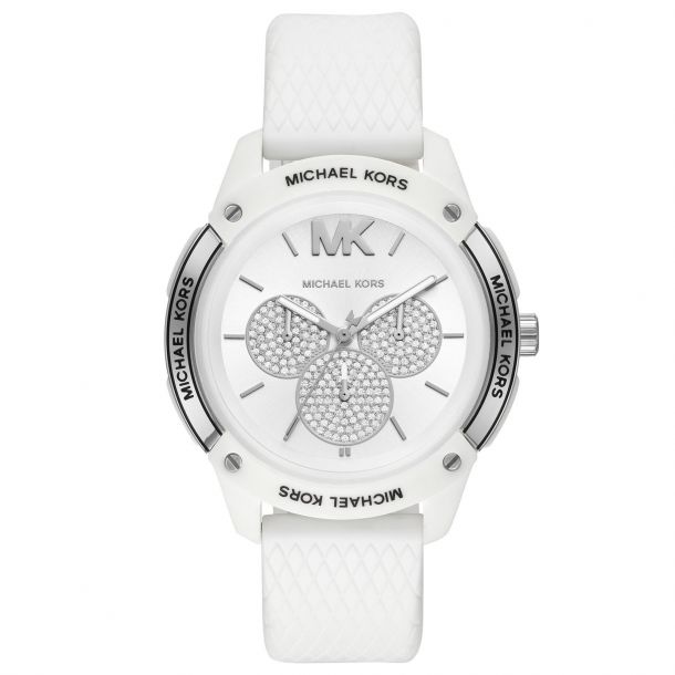 white mk watch