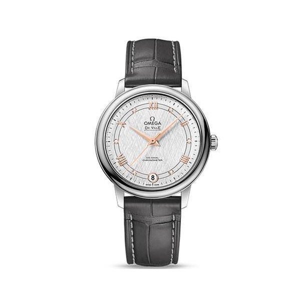 Ladies Omega De Ville Prestige Silver Dial Leather Strap Watch O42413332052001 Reeds Jewelers