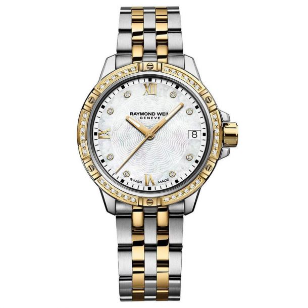 Ladies Raymond Weil Tango Two Tone Diamond Accent Watch 5960 Sps 00995 Reeds Jewelers