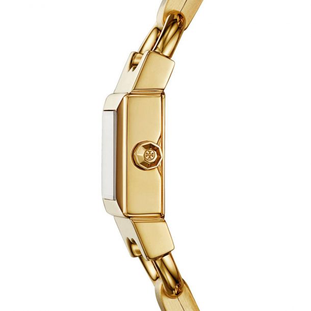 Ladies' Tory Burch Double-T Link Yellow Gold Tone Watch TBW5400