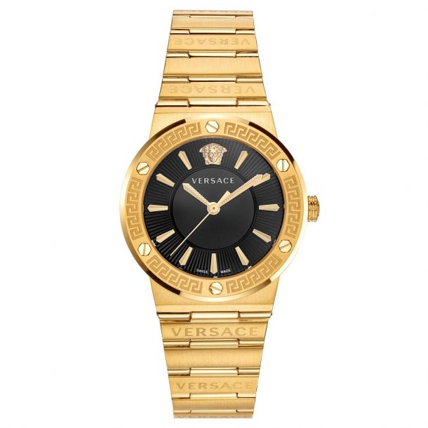 Ladies' Versace Greca Logo GoldTone Bracelet Watch VEVH00820 REEDS