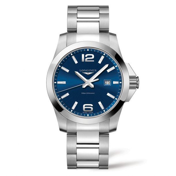 Longines Conquest Blue Dial Stainless 