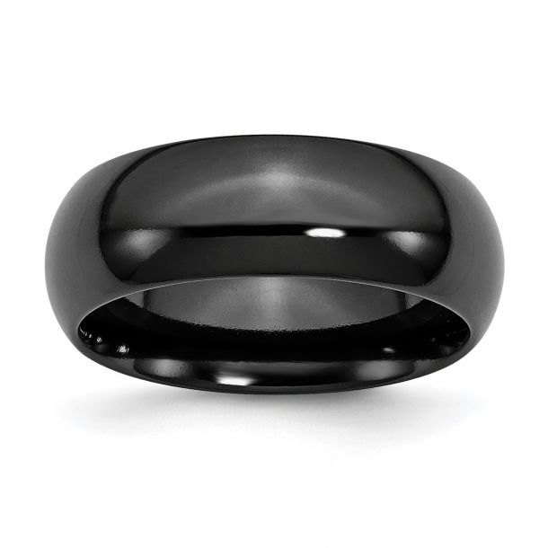 FB Jewels Solid Titanium Polished Grooved Comfort Back Ring FB Jewels Solid Titanium Polished Grooved Comfort Back Ring