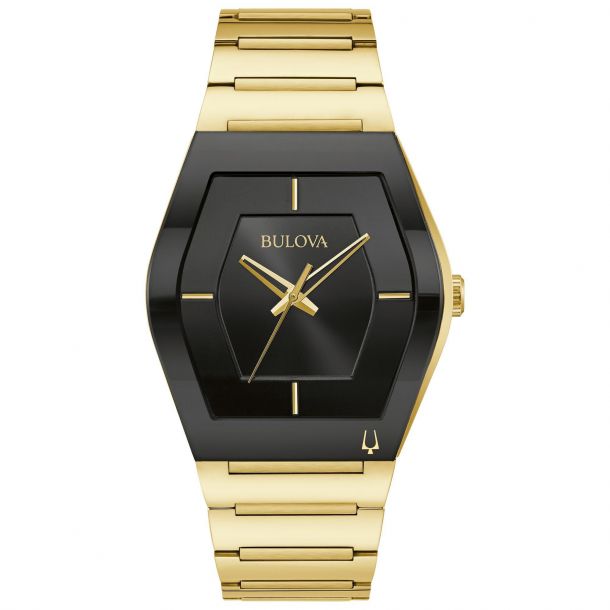 Men's Bulova Large Gemini Futuro Gold-Tone Stainless Steel Bracelet