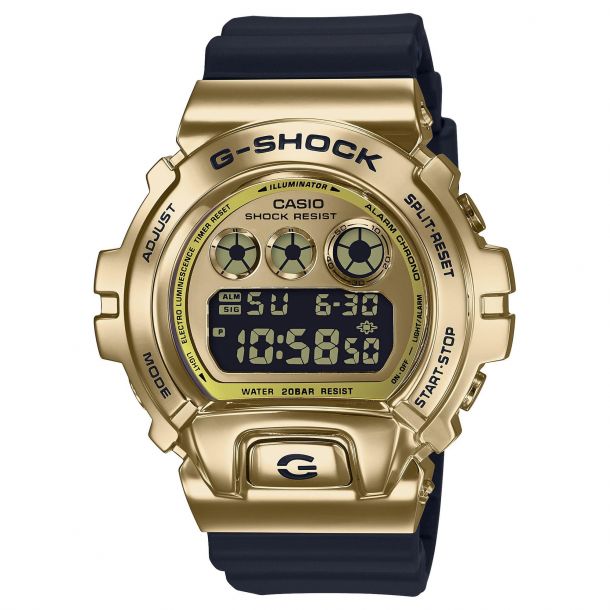 Men S Casio G Shock 25th Anniversary Limited Edition Digital Gold Tone And Black Resin Strap Watch Gm6900g 9 Reeds Jewelers