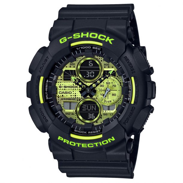 Men's Casio GShock Digital Camo AnalogDigital Black Resin Strap Watch