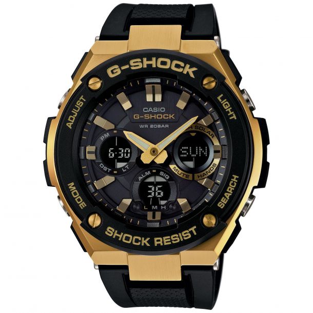 Men S Casio G Shock G Steel Layer Guard Watch Gsts100g 1a Reeds Jewelers Bluetooth connectivity means you can hook it up to your smartphone for highly accurate timekeeping, and there's also a phone finder tool should you mislay it. men s casio g shock g steel layer guard watch gsts100g 1a