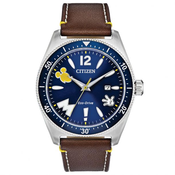 men's citizen eco drive mickey mouse watch