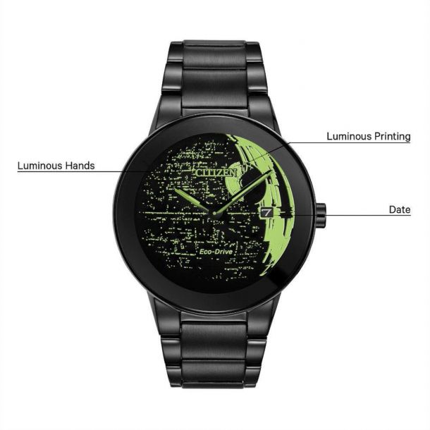 Men S Citizen Eco Drive Star Wars Collection Death Star Limited Edition Watch Au1067 52w Reeds Jewelers