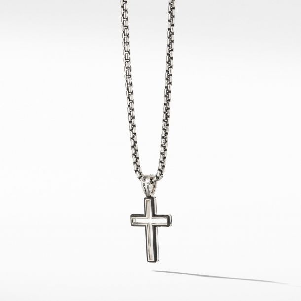 Men's David Yurman Forged Carbon Cross 