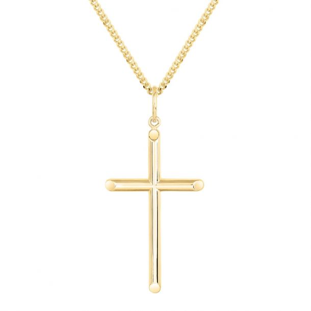 Men's Gold Filled Cross Pendant With 24