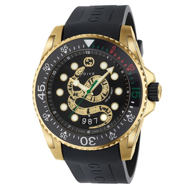 gucci dive watch gold