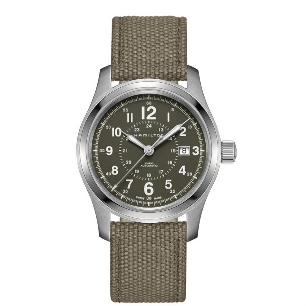 Men S Hamilton Khaki Field Automatic Watch H70605963 Reeds Jewelers