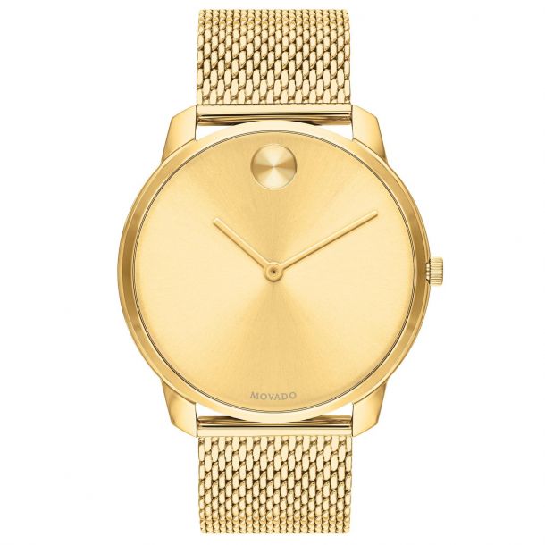 Men's Movado BOLD Gold Ion-Plated Mesh 