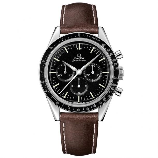 omega watch with leather band
