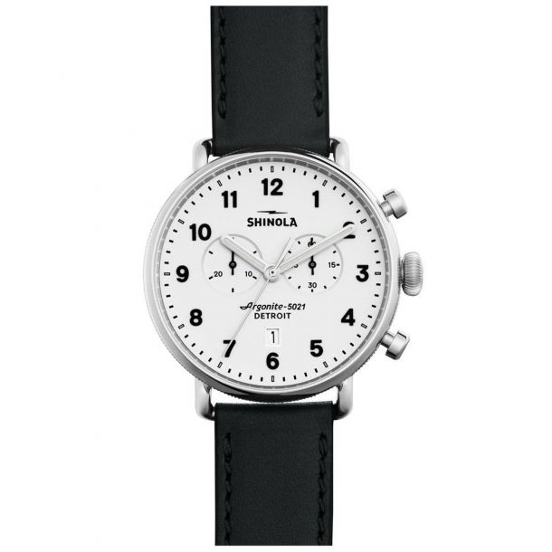 shinola men's canfield's black dial watch