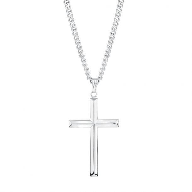 925 Sterling Silver Polished Cross Pendant 