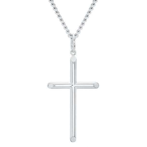 Perfect Jewelry Gift Sterling Silver Laser Designed Cross Pendant 