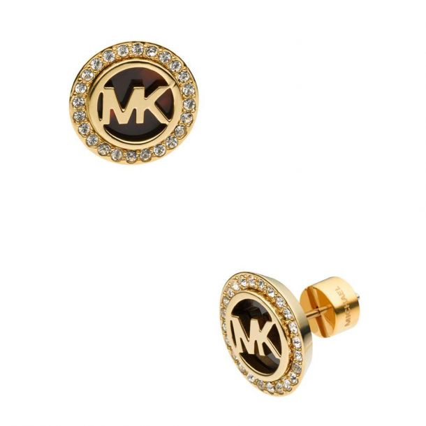 Gold michael kors earrings sale