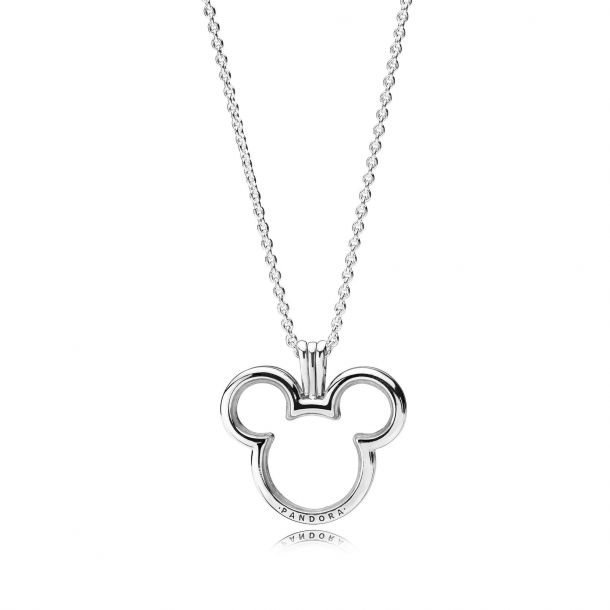 Disney, Mickey Floating Locket, Clear 