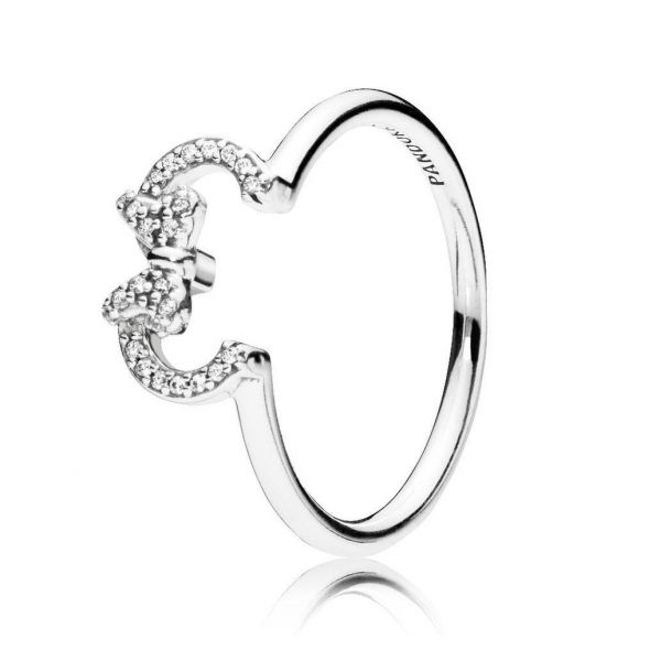 Pandora - Disney, Minnie Silhouette Ring, Clear Cubic Zirconia
