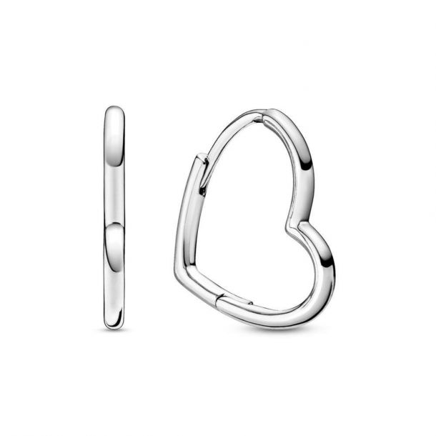 Pandora Asymmetrical Heart Hoop 