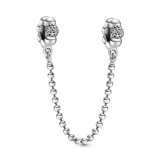 Pandora Beads & Pavé Safety Chain Charm Pandora Beads & Pavé Safety Chain Charm