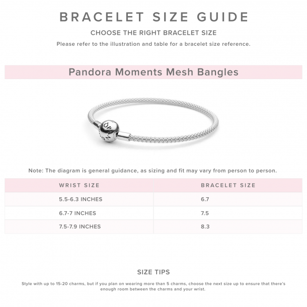 Pandora Bright Snowflake Mesh Bracelet 