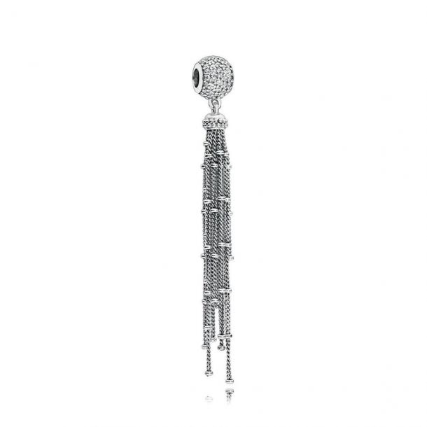 Pandora Enchanted Tassel Pendant, Clear 